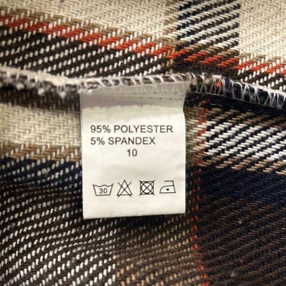 Casual Shacket Brushed Plaid Long Sleeve Flannel Lapel Buttons Pocketed Top - Picture 9 of 11